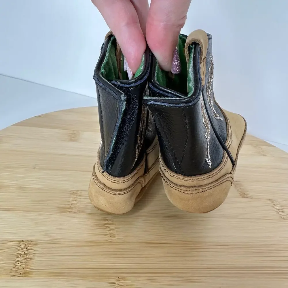 John Deere Johnny Poppers Leather Baby Boots Infant Size 3 Months